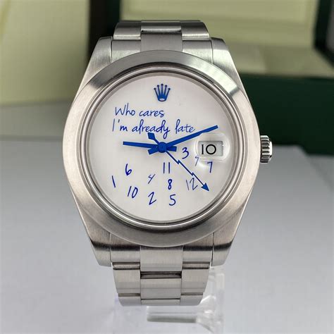 Rolex Datejust 41mm 116300 Custom Who Cares I'm Already 